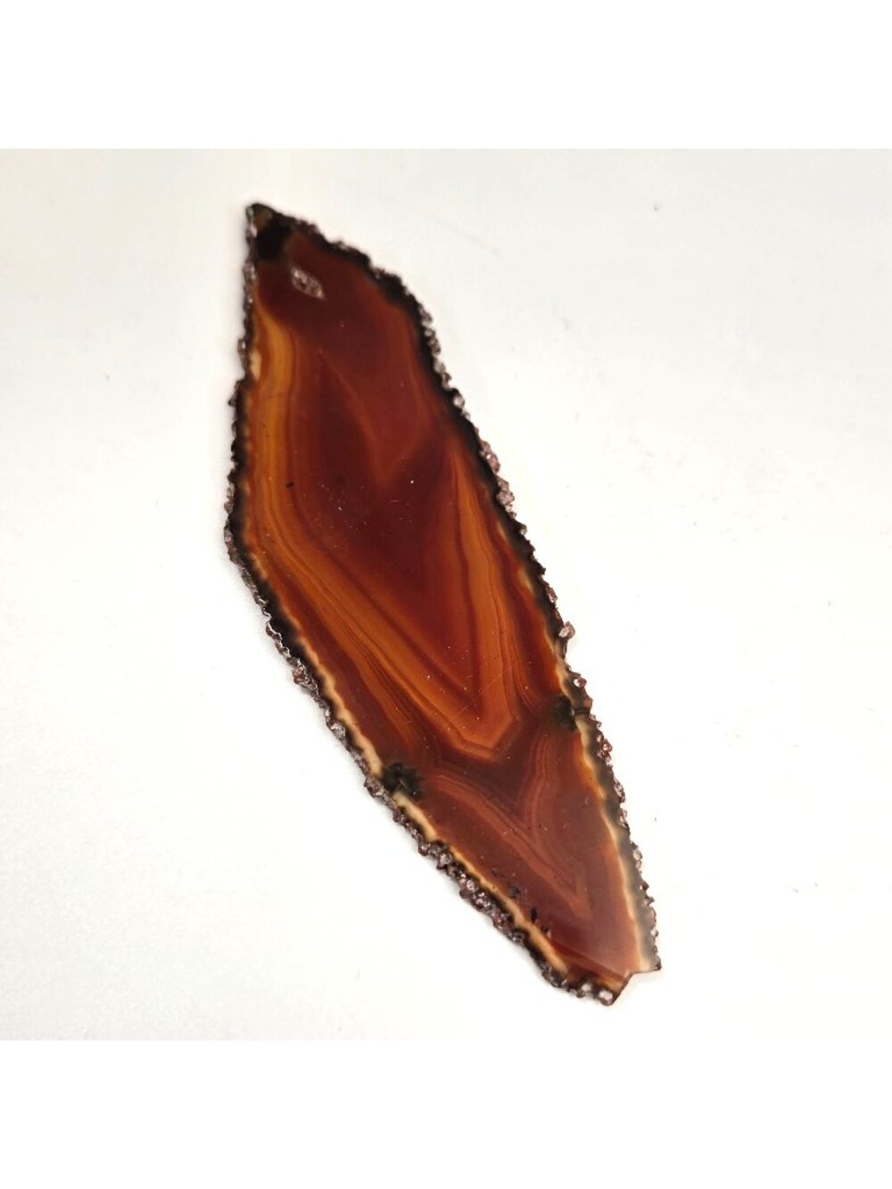 Natural Edge Banded Agate Slice Pendant